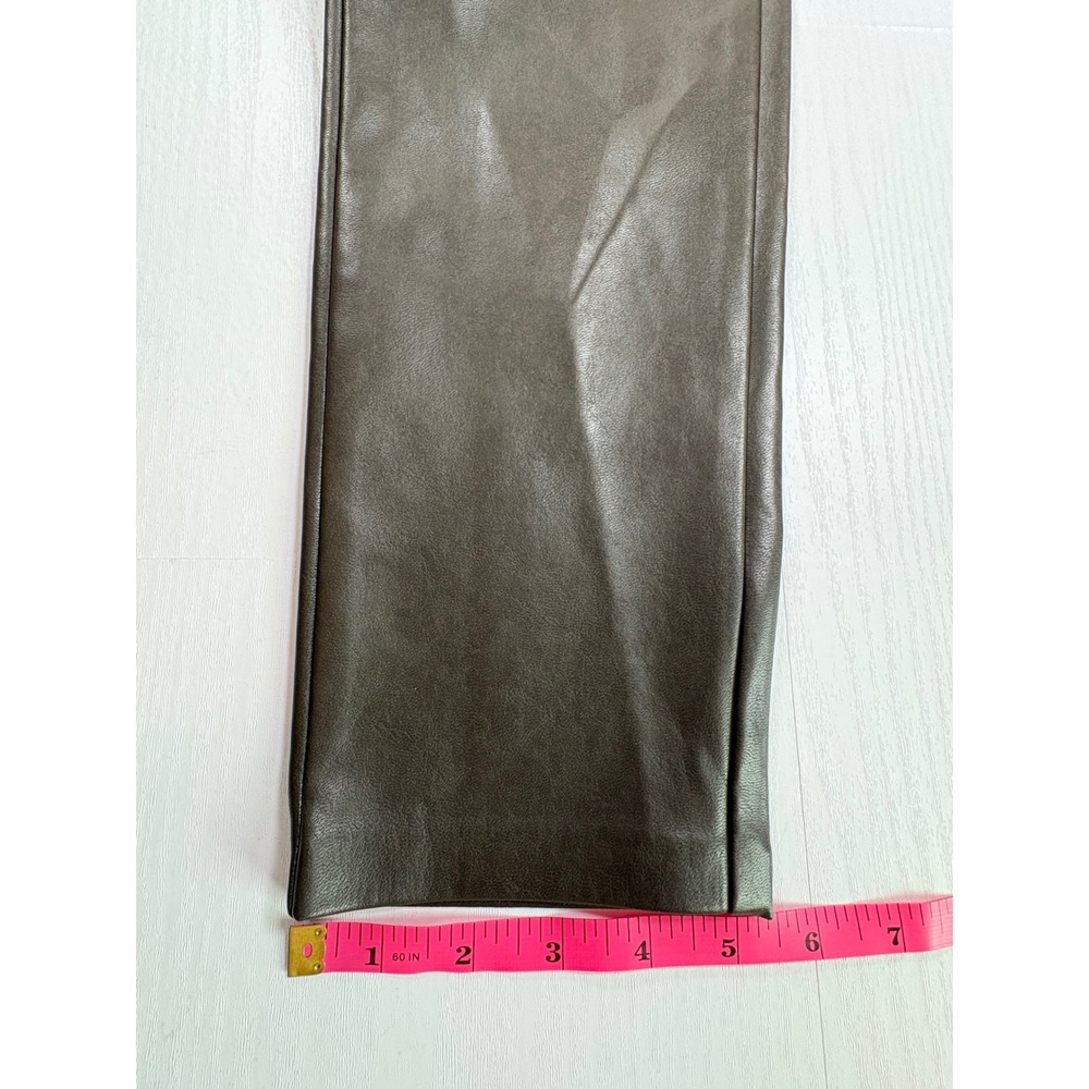 Wilfred Aritzia Melina Pant Vegan Leather High Rise Straight Leg Brown Size 6‎ - Picture 14 of 14